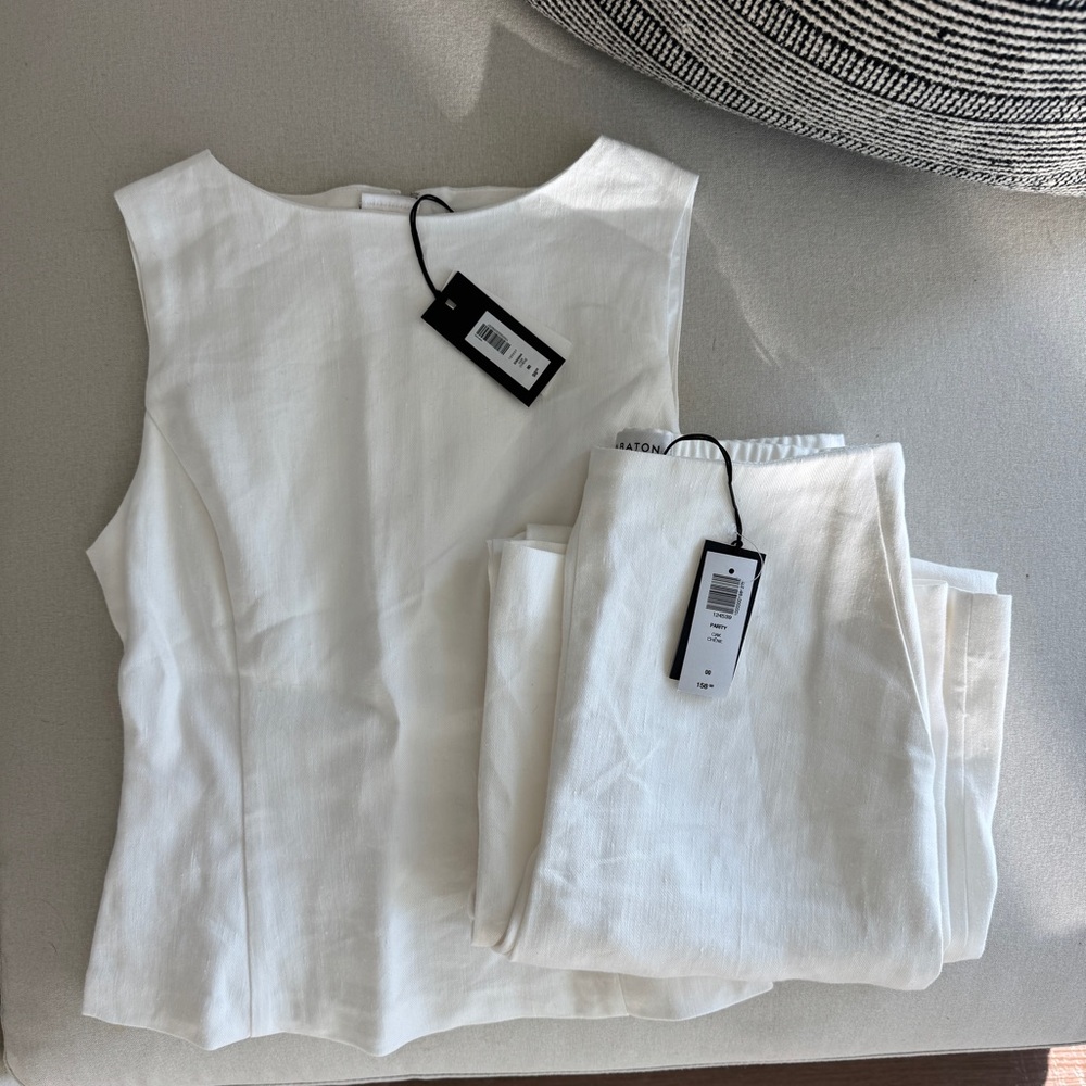 Babaton Linen Enigma Top and Parity Pant Set